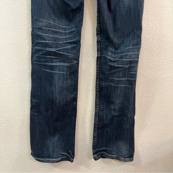 Cowgirl Tuff Women's Boot Cut Jeans - Blue with Gold Accents - Picture 8 of 11